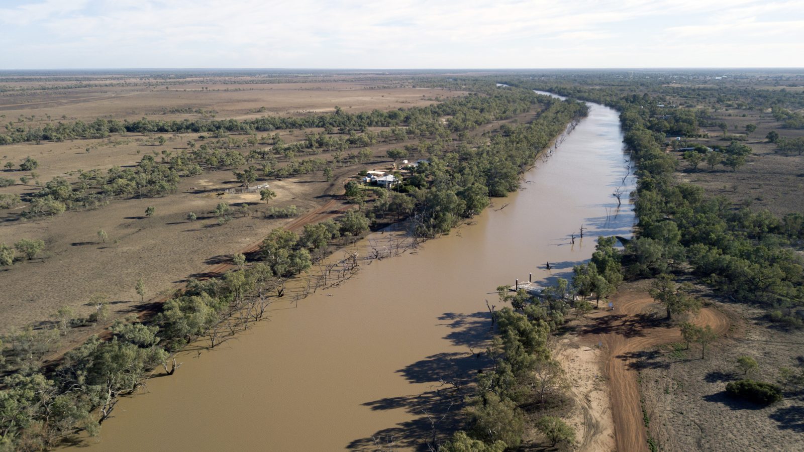 The Paroo river at Cunnamulla Queensland, Australia.
